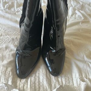 Valentino Black Patent Leather Women's Boots